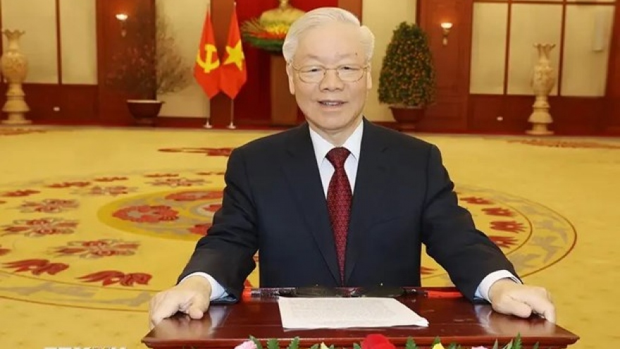 Party leader of Vietnam extends New Year greetings to Laos, Cambodia